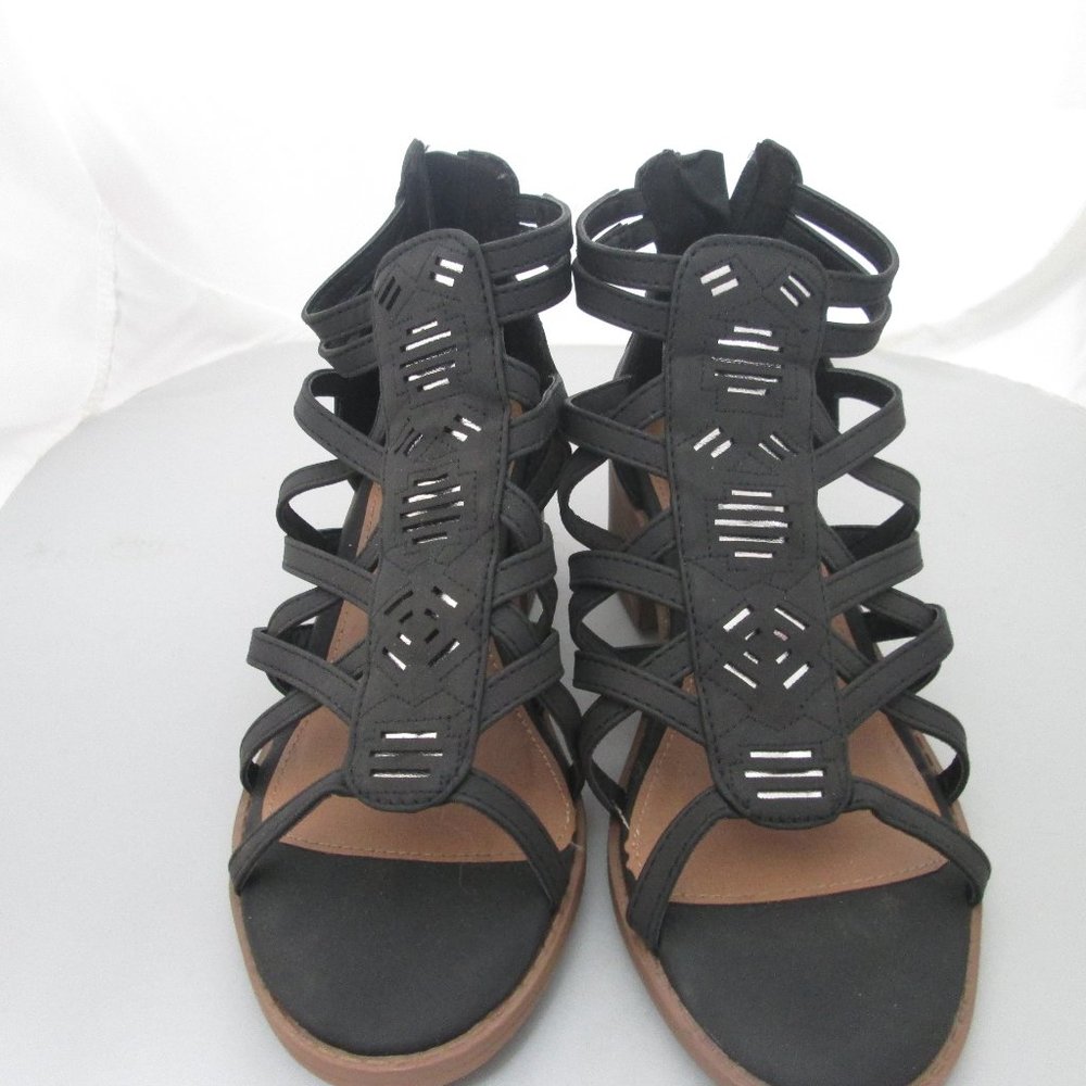 Justice Size 6 Women's Sandals Black